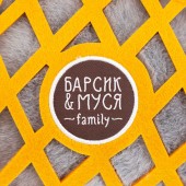 Кот Барсик в сумке серый