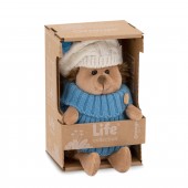 *Life Ёжик Колюнчик в шапке с голубым помпоном