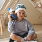 *Life Ёжик Колюнчик в шапке с голубым помпоном