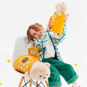 Кот Барсик в сумке бежевый