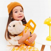 Кот Барсик в сумке бежевый