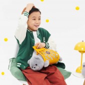 Кот Барсик в сумке серый