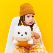 Кот Барсик в сумке белый