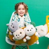 Кот Барсик в сумке белый