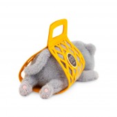 Кот Барсик в сумке серый